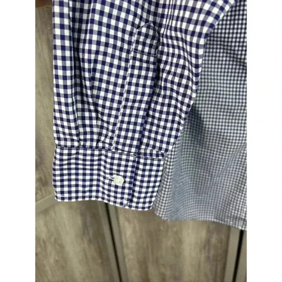 Frank Eileen Button Down Shirt Paul Checkered Long Sleeves - Picture 6 of 8